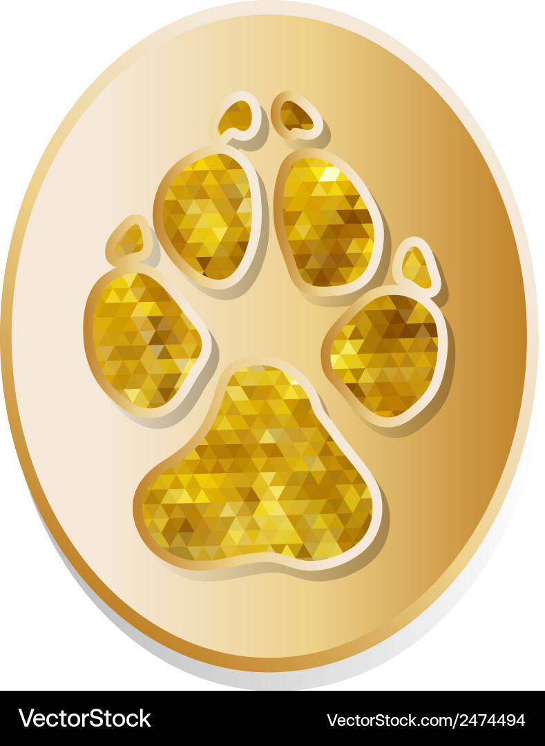 Dog track icon Vector Image