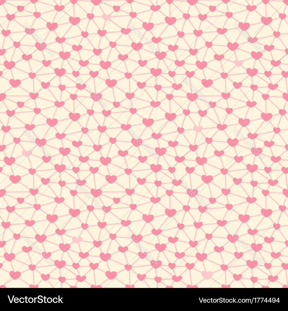 Heart Network Pattern vector image