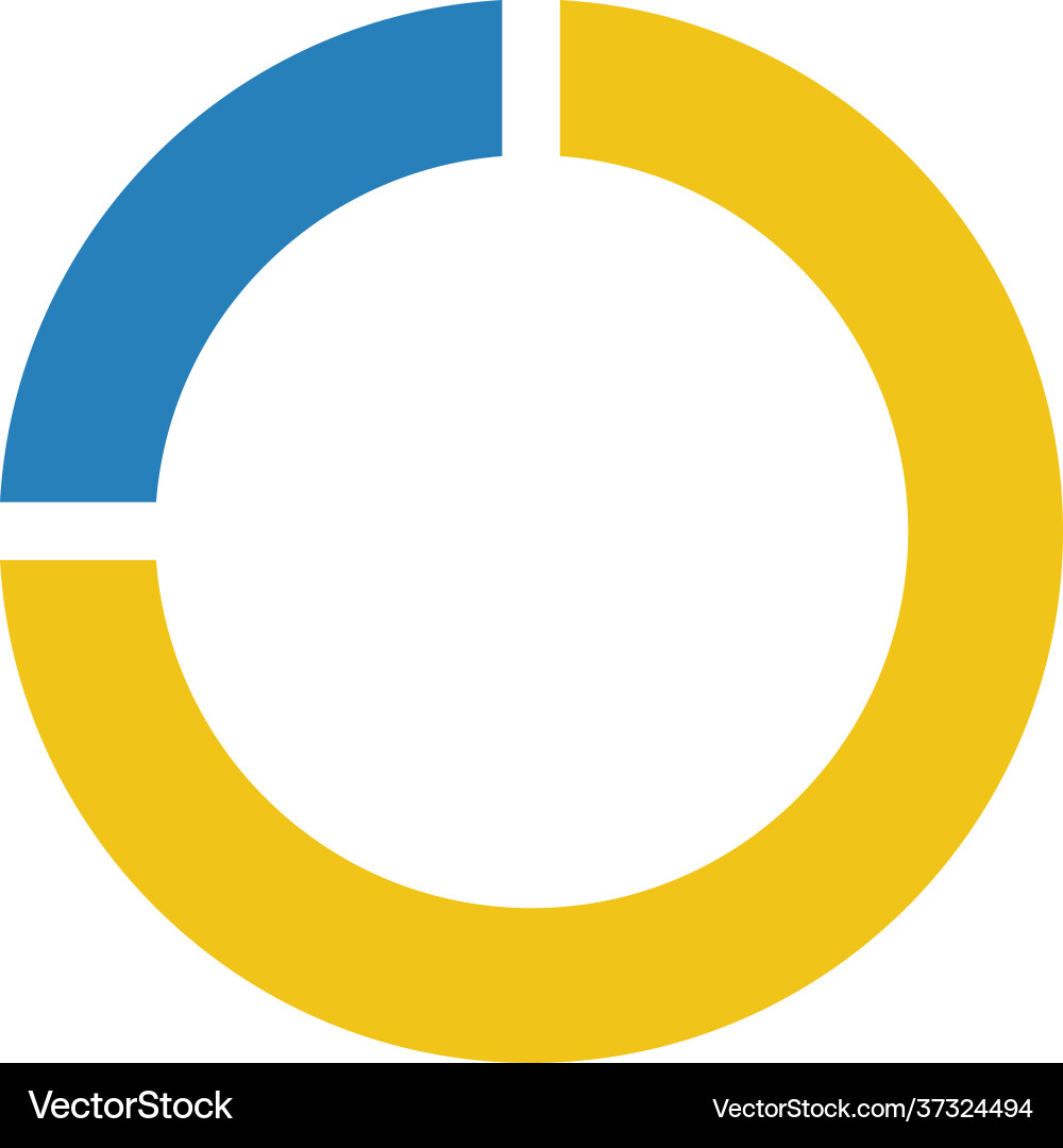 Pie chart icon graph diagram symbol for big data vector image
