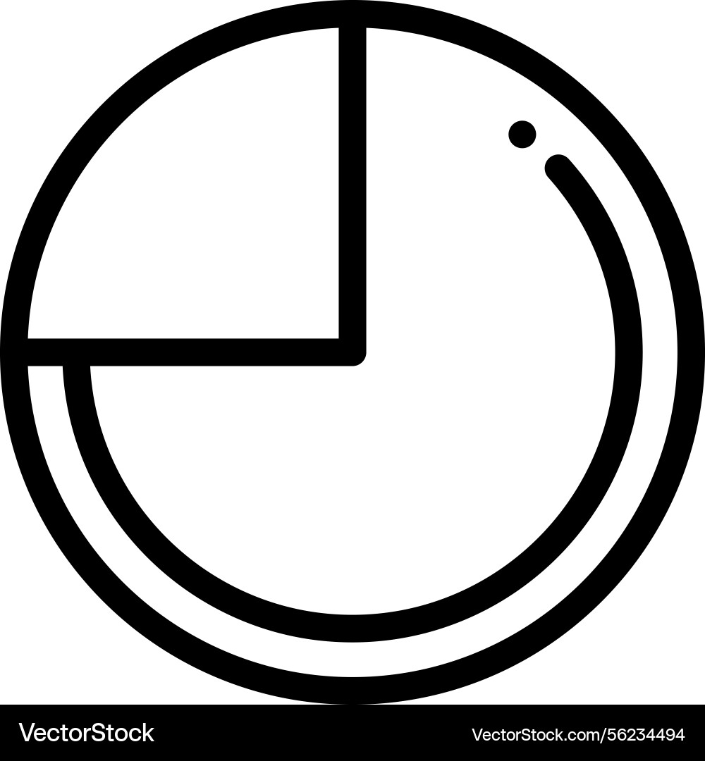 Pie chart icon thin linear style design isolated Pie chart icon thin linear style design isolated vector image