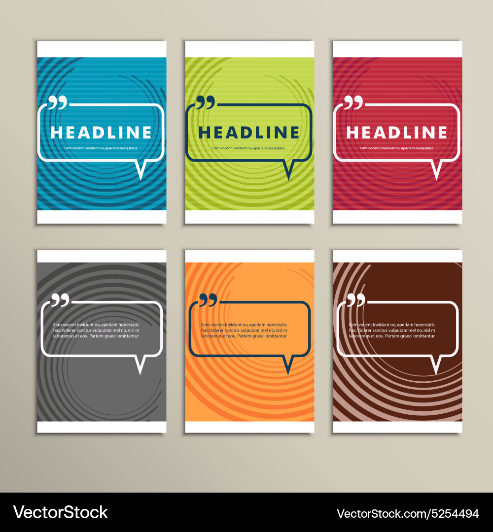 Set abstract circles on a colored background vector image