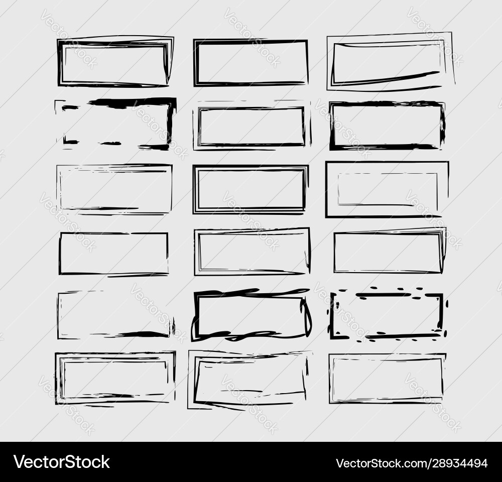 Set black frames empty borders signs Set black frames empty borders signs vector image