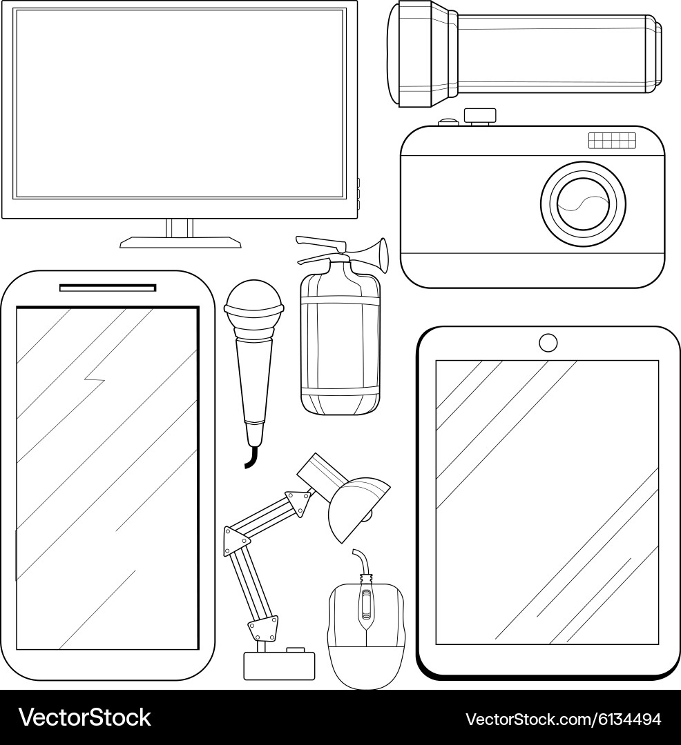 Set of consumer electronics vector image