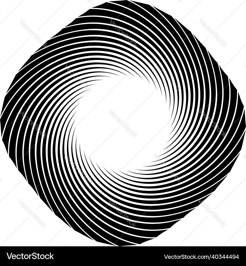 Spiral swirl twirl element cochlear vortex Vector Image
