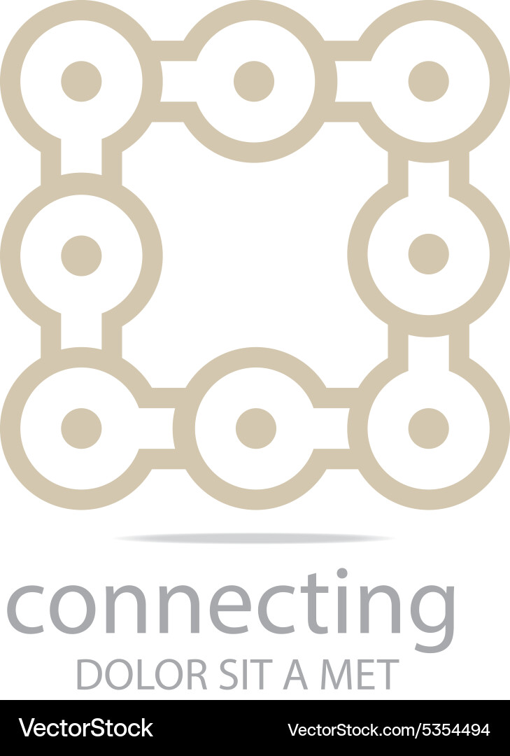 Square connecting design element vector image