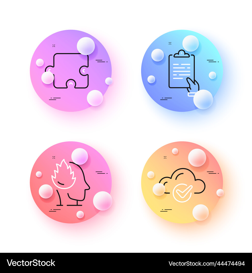 Stress cloud computing and clipboard minimal line Stress cloud computing and clipboard minimal line vector image