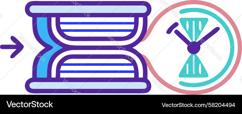 Time Loop Icon - Circular Hourglass Vector Image