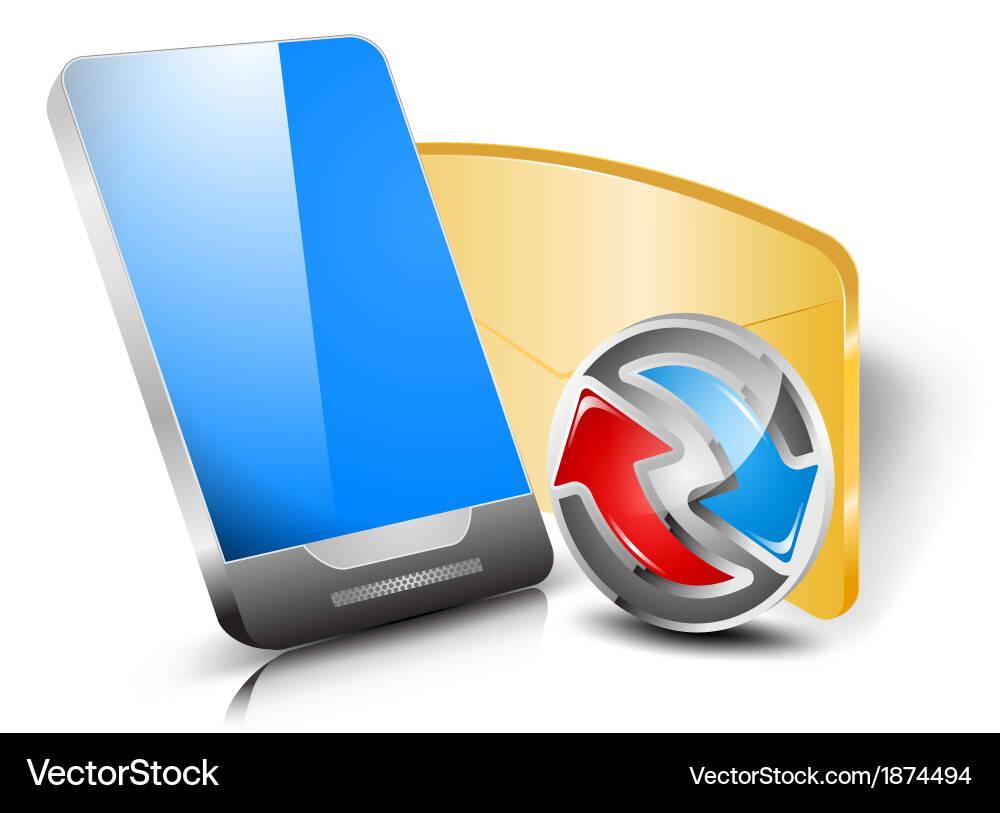 Touchdown to smartphone vector image
