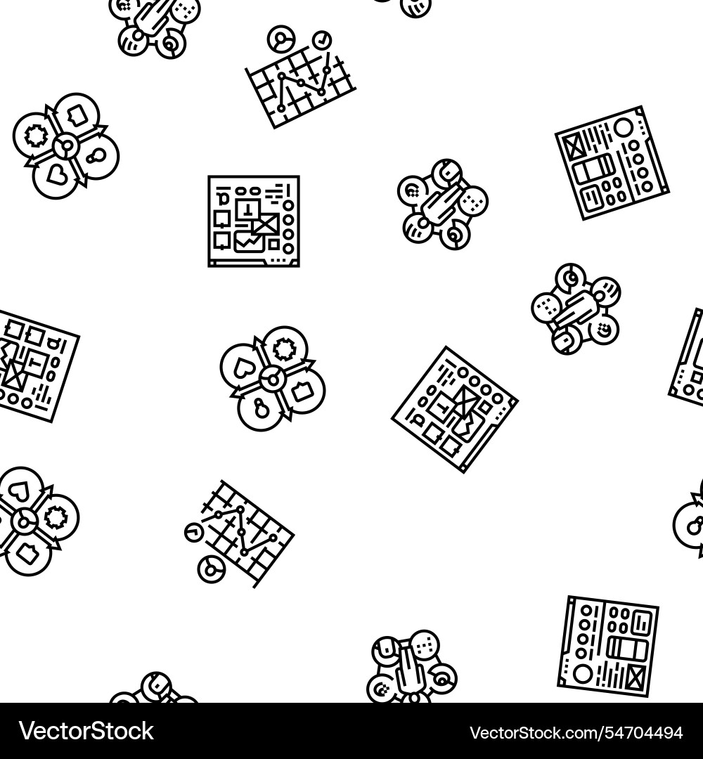 Ui ux develop content research seamless pattern Ui ux develop content research seamless pattern vector image