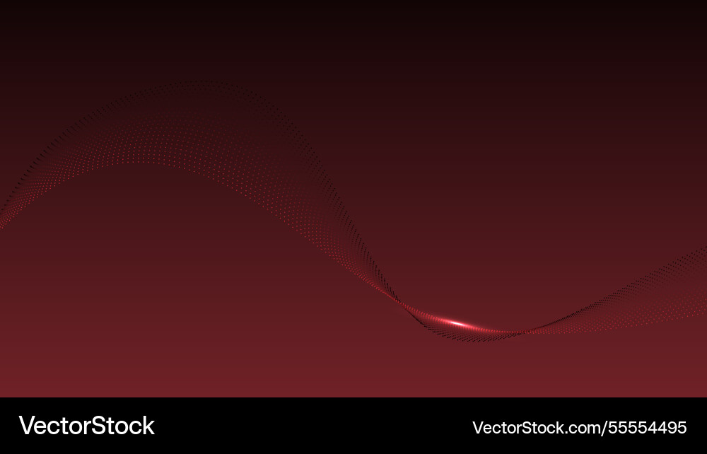 Abstract dotted wave line particle design element Vector Image