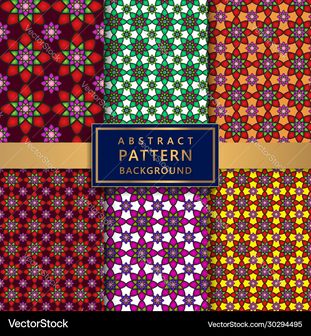 Abstract seamless patterns background vector image