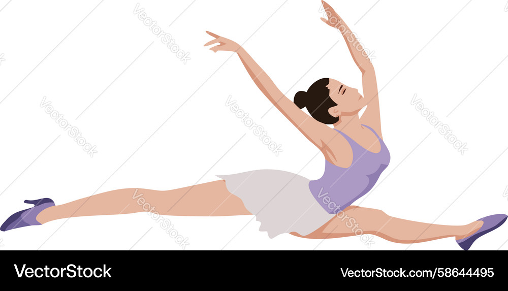 Ballerina in a Dynamic Split Vector Image