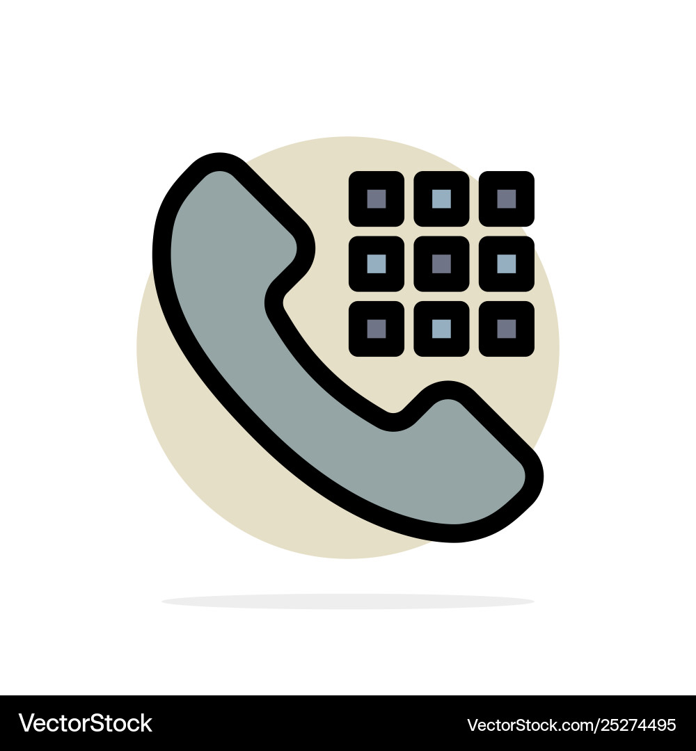 Call dial phone keys abstract circle background Call dial phone keys abstract circle background vector image