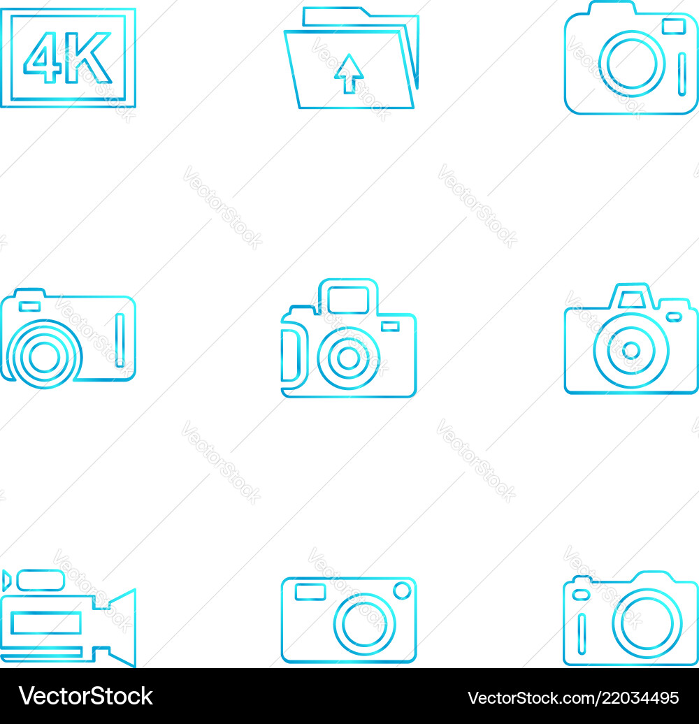 Camera recorder capture click photography Vector Image