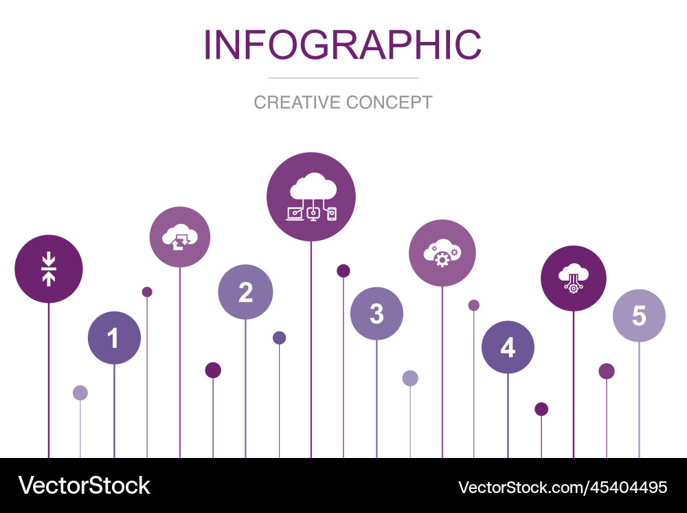 Cloud Data Sync & Compression vector image