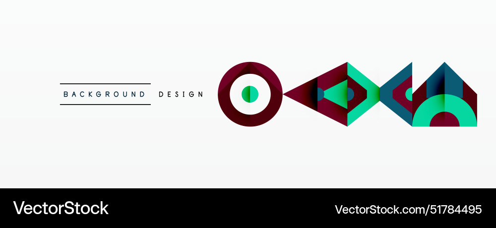 Colorful circle and triangle abstract background Vector Image