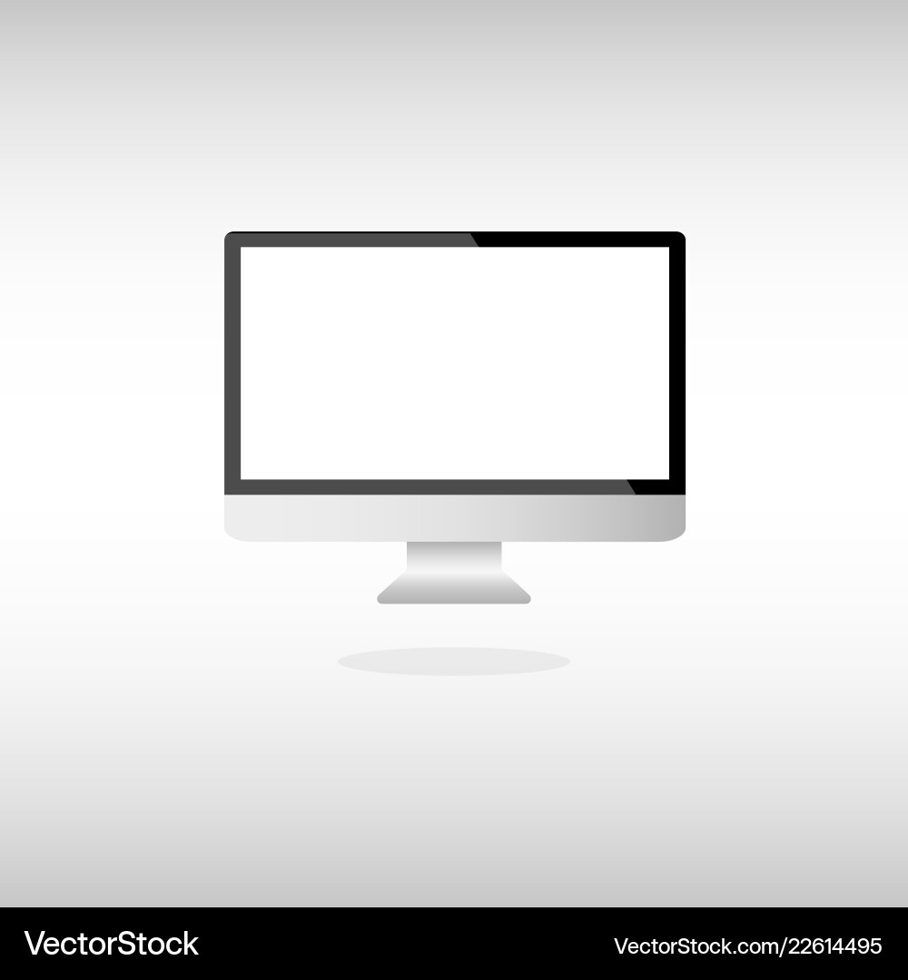 Computer with a light display on gray white Computer with a light display on gray white vector image