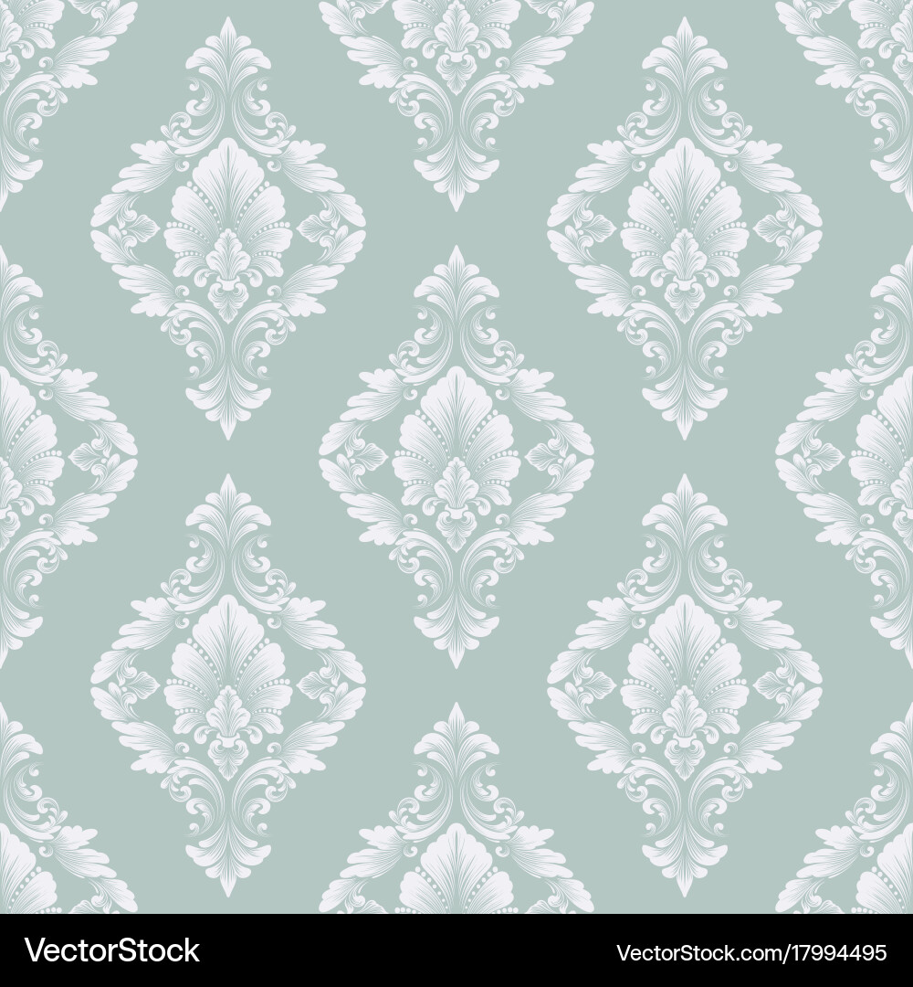 Damask Nahtlose Muster Hintergrund Vektorbild