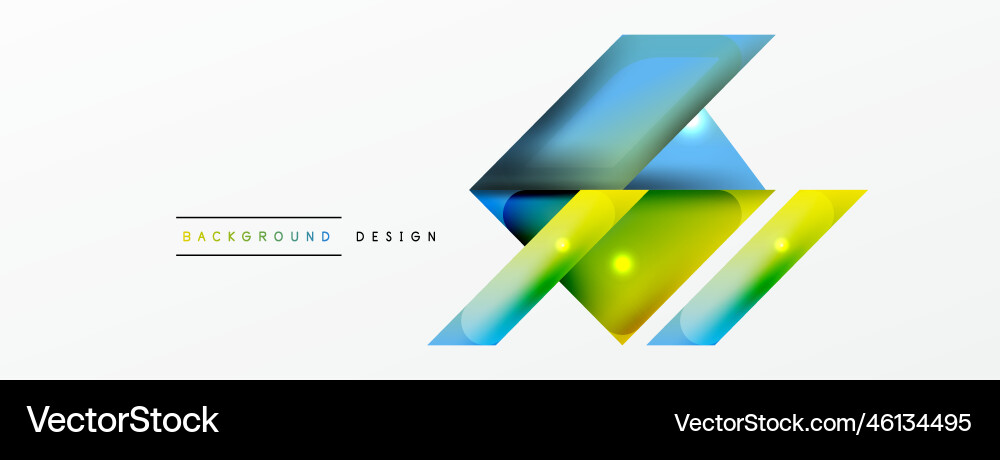 Dynamic 3d geometric abstract background Vector Image