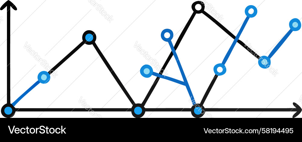 Dynamic Zigzag Trend Graph Vector Image
