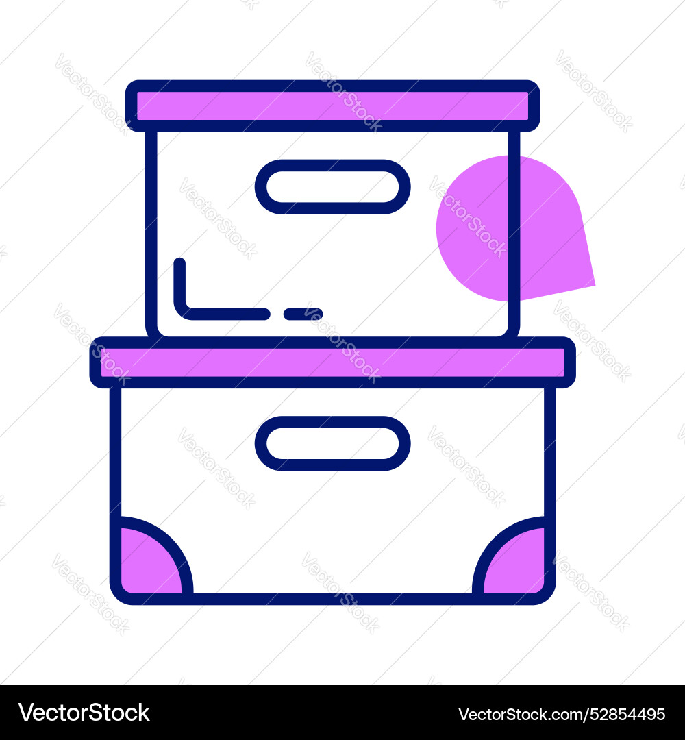 File boxes design ready to use in websites Vector Image