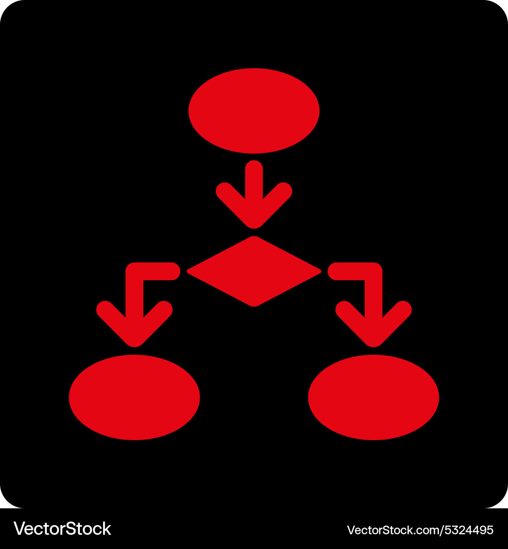 Flowchart icon from commerce buttons overcolor set Vector Image