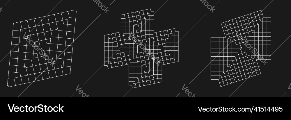 Geometric grid mesh in abstract mirrored form Geometric grid mesh in abstract mirrored form Vector Image
