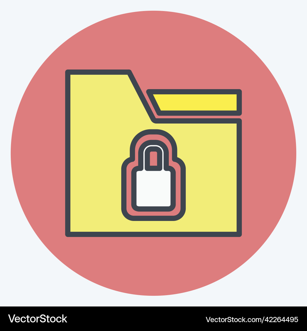 Icon locked folder suitable for user interface Icon locked folder suitable for user interface vector image