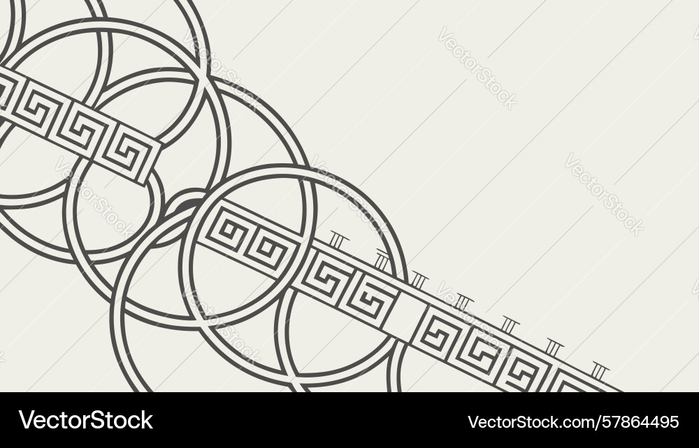 Interlocking knotwork circles pattern celtic Vector Image