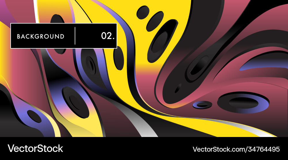 Liquid color background design fluid gradient vector image