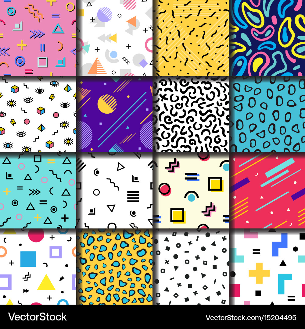 Memphis Style Abstract Pattern vector image