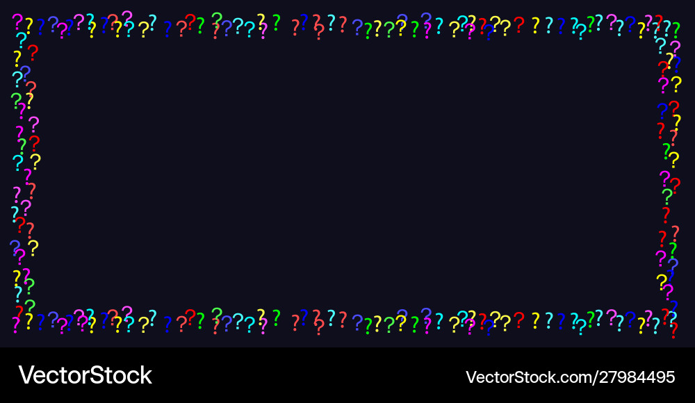 Pattern frame question marks Pattern frame question marks vector image