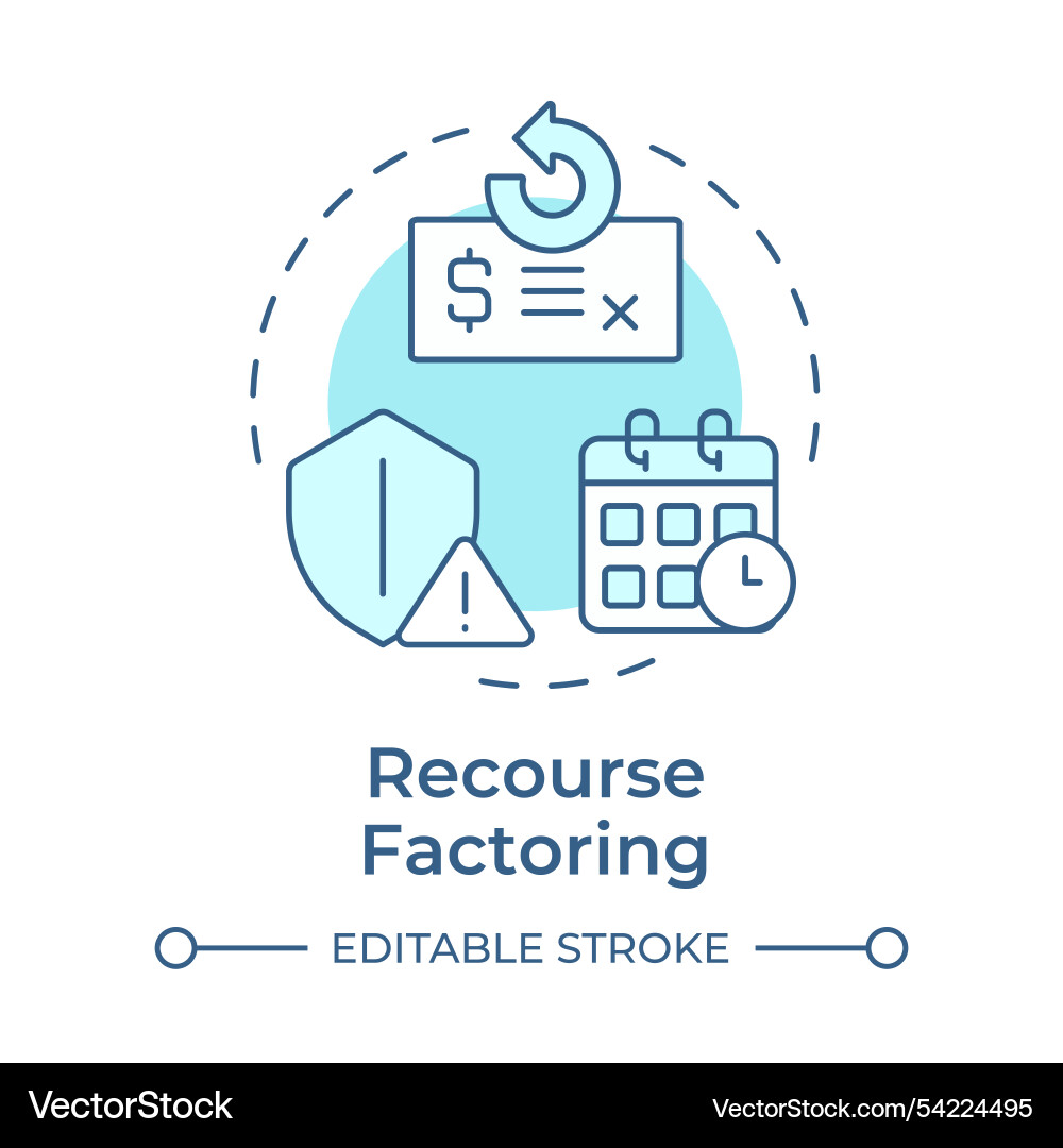 Resource factoring soft blue concept icon Resource factoring soft blue concept icon vector image