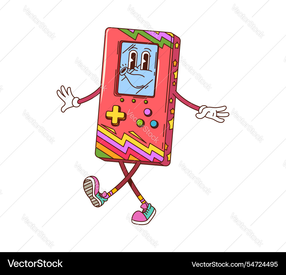 Retro Game Controller Character vector image