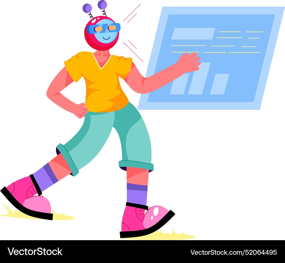 Robot analysis Vector Image