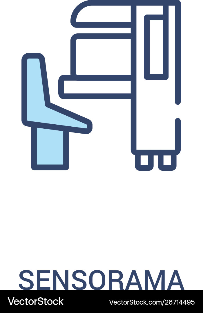 Sensorama concept 2 colored icon simple line Sensorama concept 2 colored icon simple line vector image