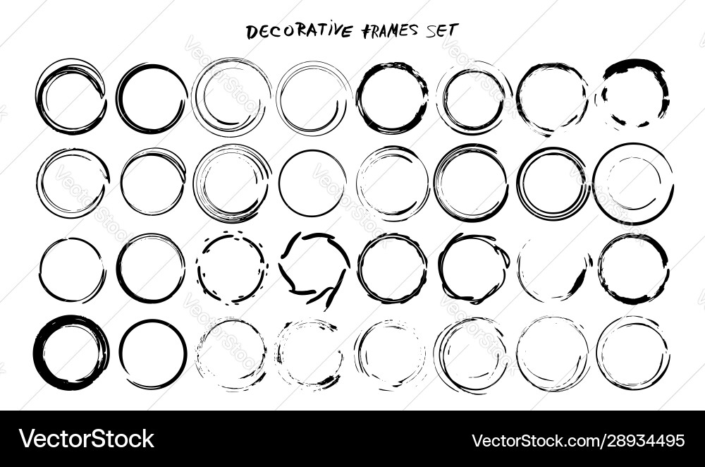 Set black frames empty borders signs Vector Image