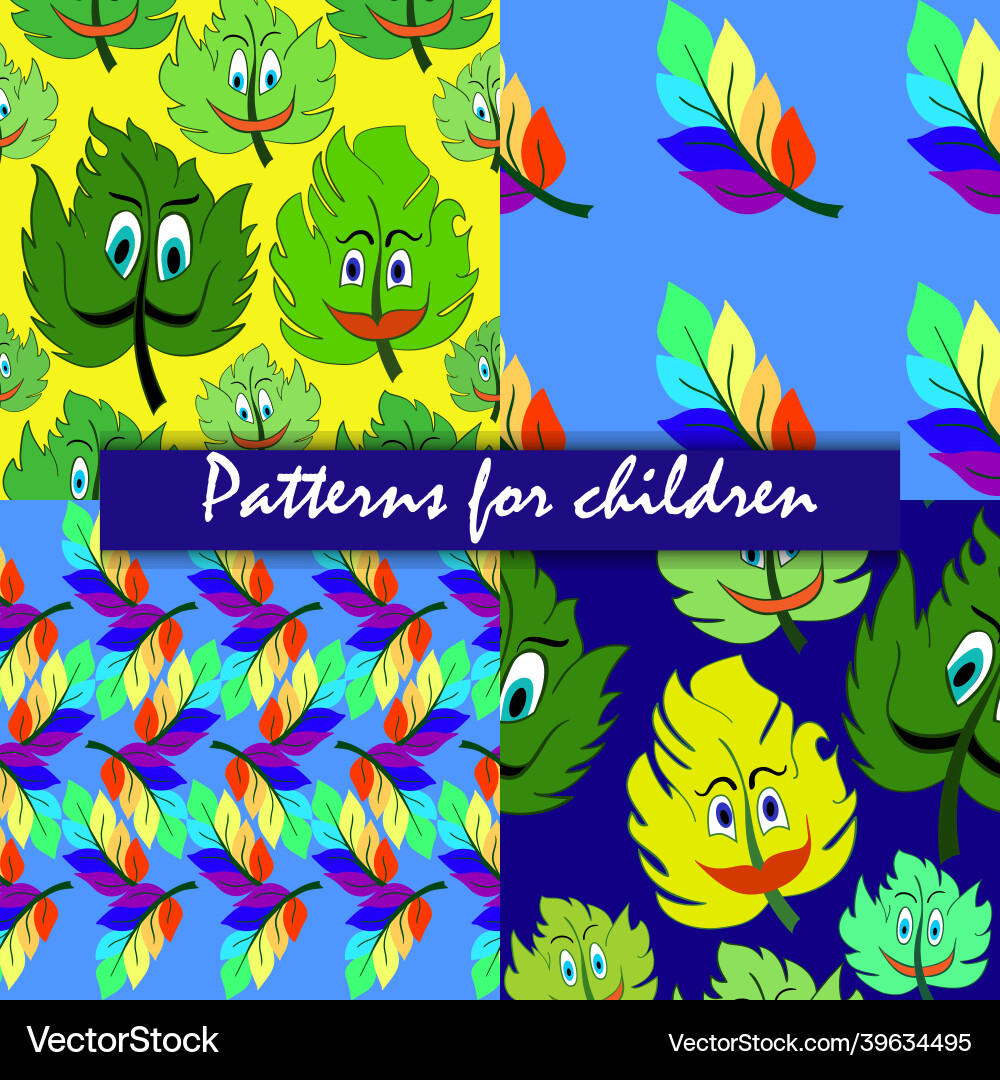 Set of simple colorful seamless patterns Set of simple colorful seamless patterns vector image