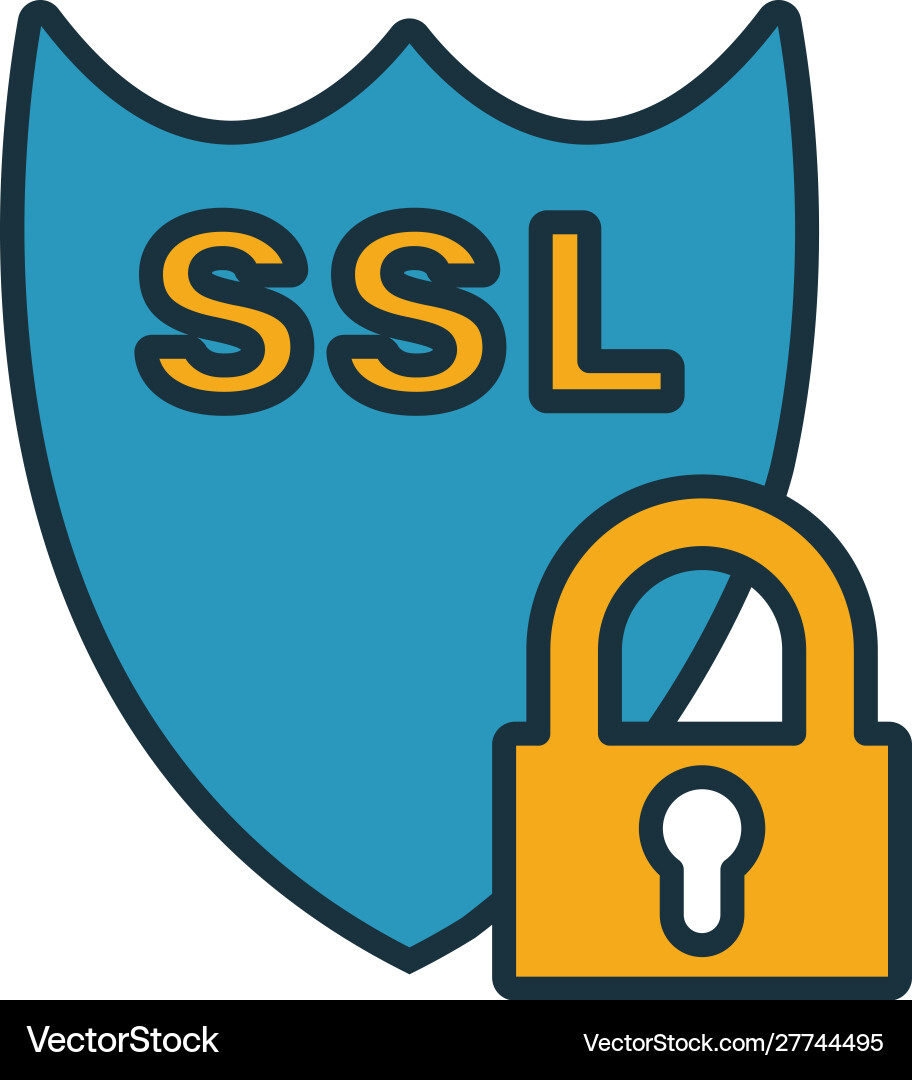Ssl-Symbol einfaches Element aus Web-Hosting-Symbolen Ssl-Symbol einfaches Element aus Web-Hosting-Symbolen vektorbild