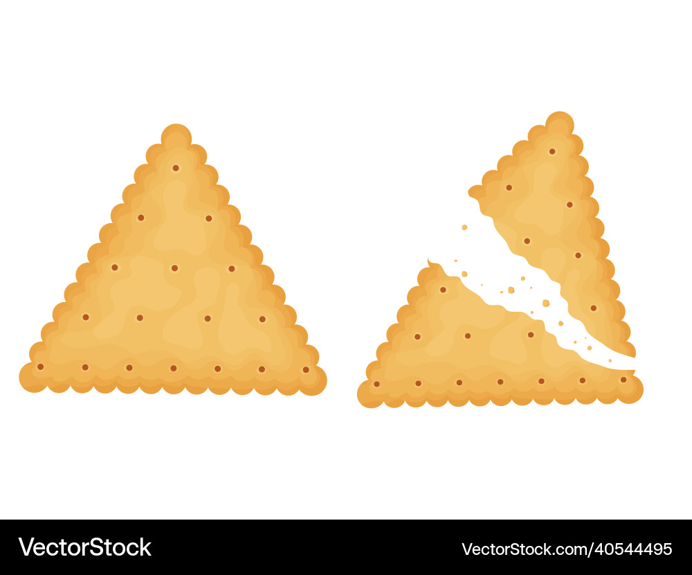 Triangular crackers two vector image