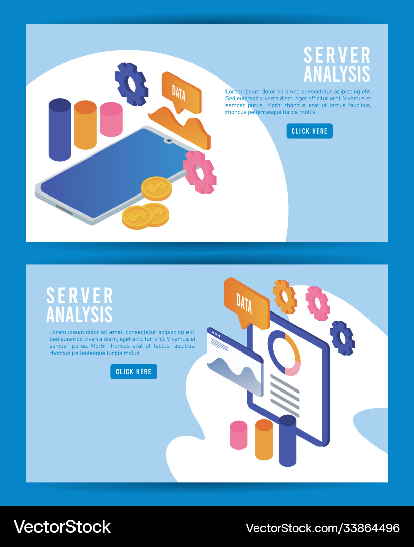 Data analysis tech with tablet and smartphone Data analysis tech with tablet and smartphone vector image