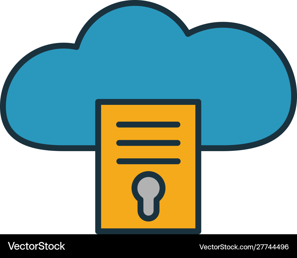 Dateizugriff-Symbol einfaches Element von Webhosting Vektorbild