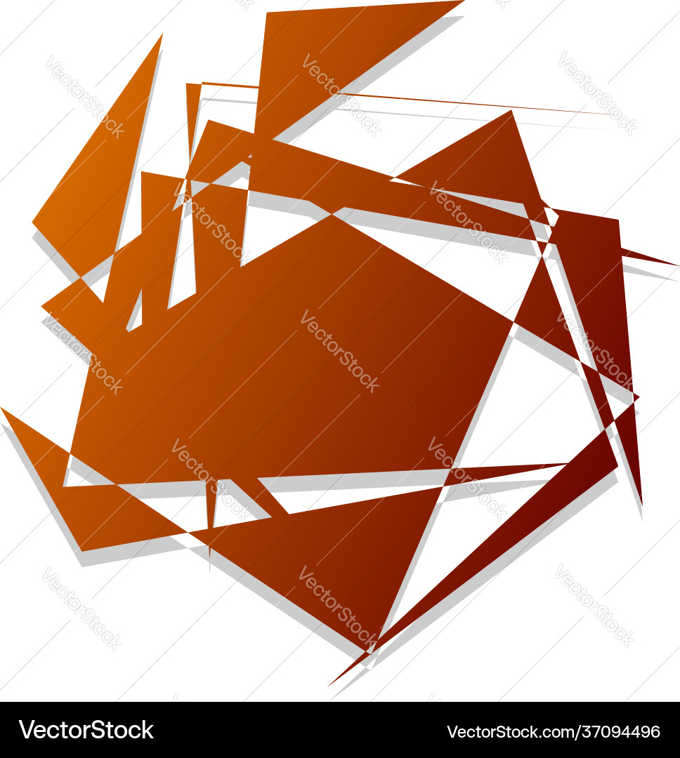 Edgy random abstract geometric shape element Vector Image