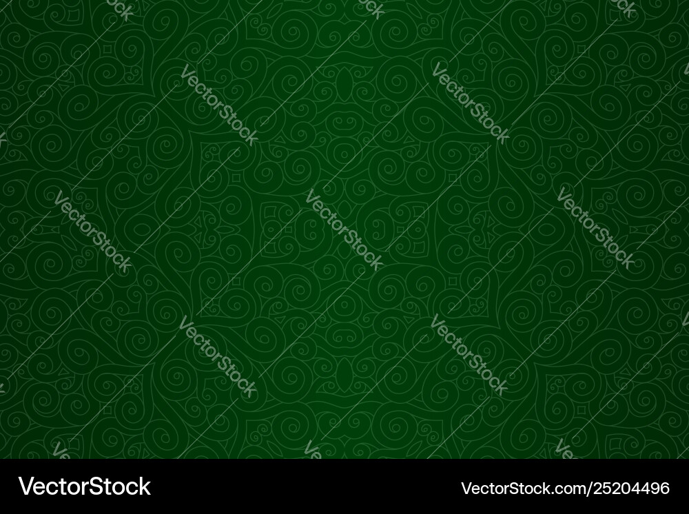 Green retro seamless linear pattern with spirals Green retro seamless linear pattern with spirals vector image