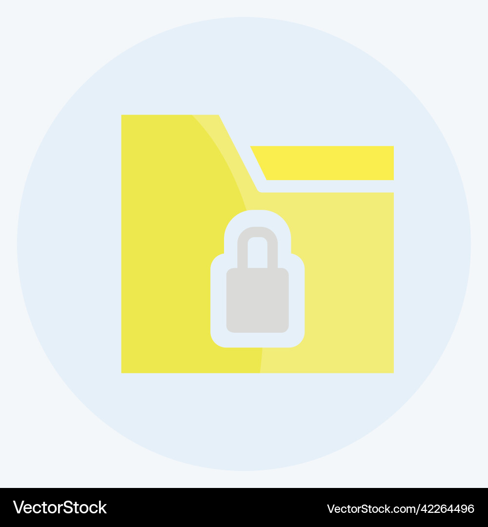 Icon locked folder suitable for user interface Vector Image