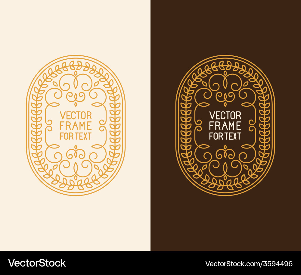 Label design template in outline style vector image