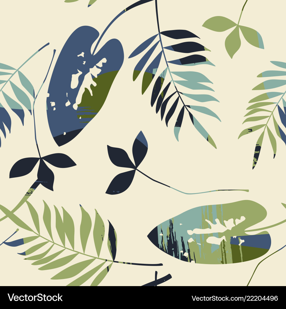 Leafy Abstract Pattern Vector Image