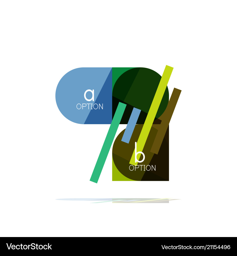 Minimal flat clean abstract option step Minimal flat clean abstract option step vector image