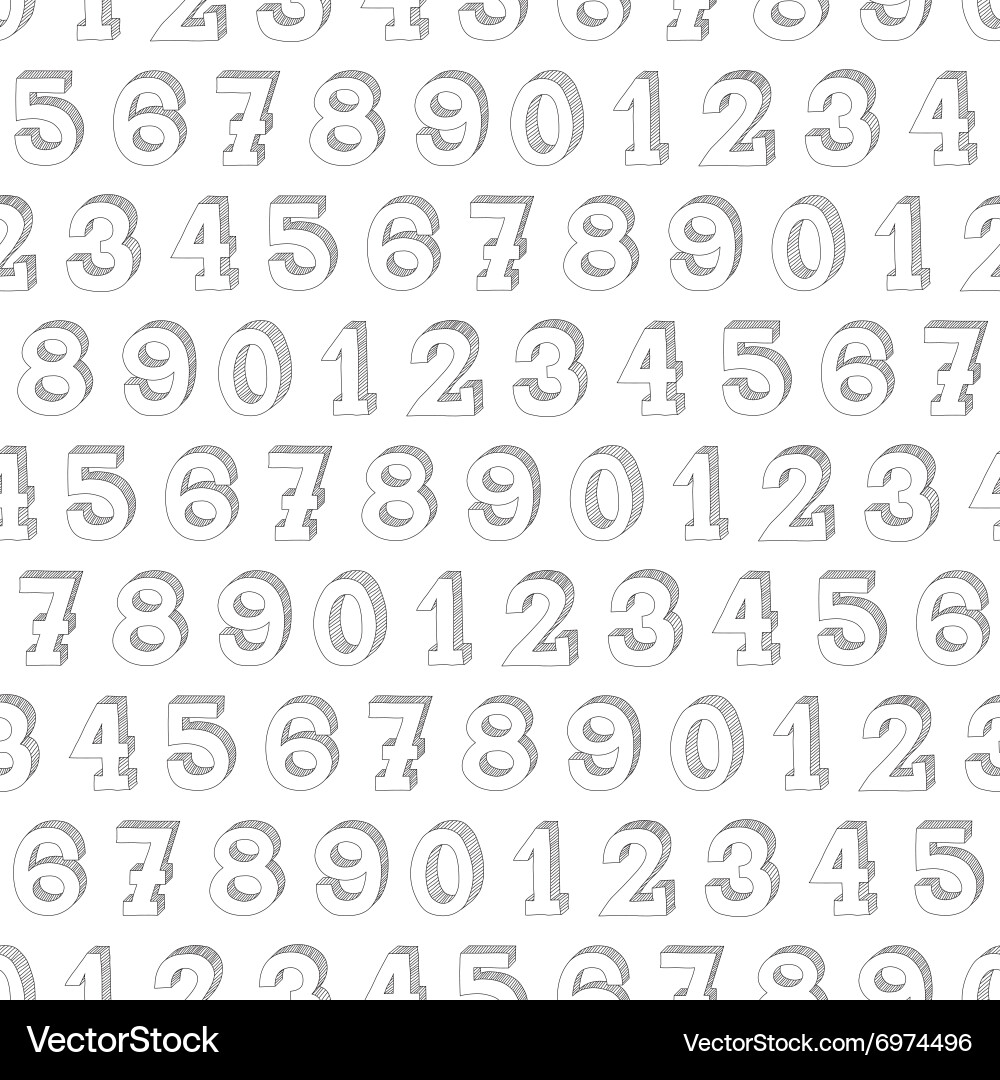 Numbers pattern Vector Image