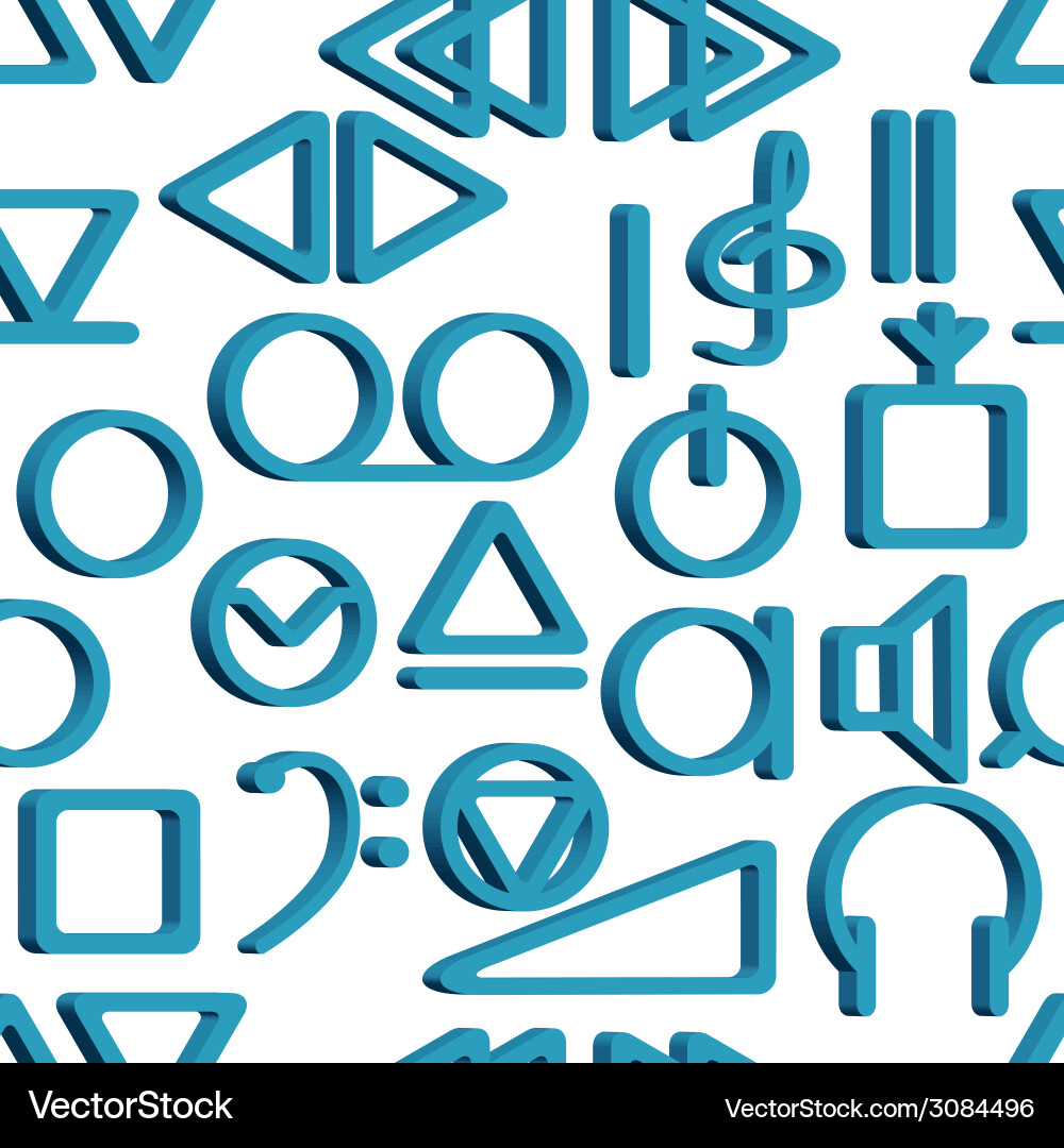 Recorder symbols pattern Vector Image